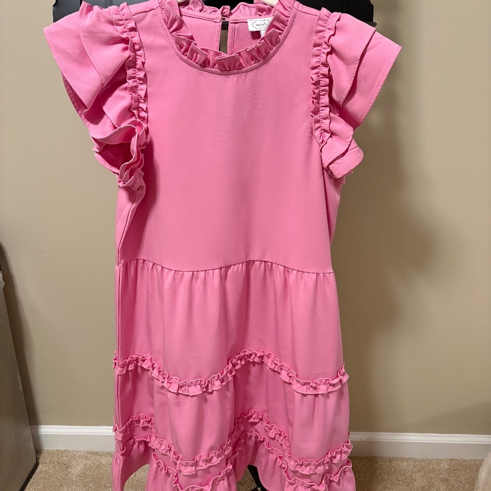 Mud Pie pink ruffle dress